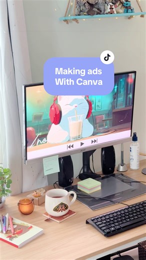 Follow me as I make some ads with Canva for Facebook and Instagram. And doing it while cozy af! #charms #canva #fyp #facebook #instagram