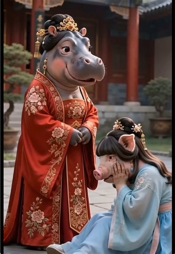 The Palace Battle Drama: Hippo and Concubine vs. Pig Slave