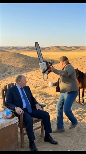 Trump cut the cup and Putin sleeping in Desert 🏜 #shortsfeed #satire