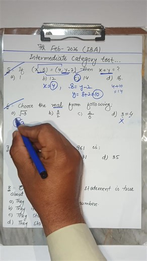 📘 IBA Test (Intermediate Category) – 7th February 20 Maths MCQs ✔️ From IBA Past Paper ✔️ Exam-oriented ✔️ With short & easy explanation 🎯 Perfect for last-day revision 📌 Don’t miss it — watch, practice & share . . . . . . . #iba_past_papers #IntermediateCategory #maths #IBASukkur #preparation | Zaheer Ali Officials