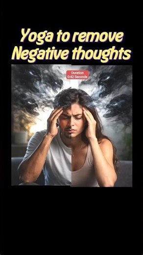 Yoga to remove negative thoughts #yogashorts24x7 #englishyoga #PositiveMindYoga #YogaInspiration