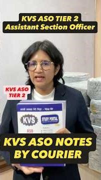 KVS ASO Tier 2 Hard Copy Notes by Courier :- 8447410108