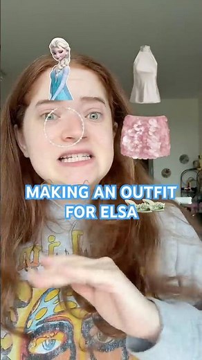 Making an Outfit for ELSA❄️☃️‼️ #frozen #disney #fashion #clothing #youtubeshorts #shorts