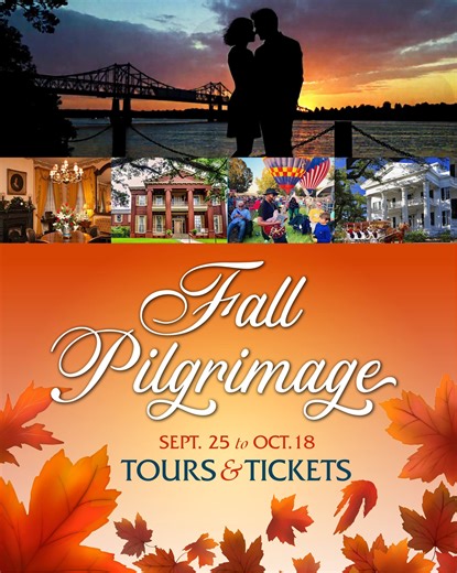 🍂 Sept. 25 - Oct. 18, 2025 🍁 You'll fall in LOVE when you visit Historic Natchez on the Mississippi! Plan an Unforgettable Autumn Experience packed with fun, food, and events •• Annual Festivals, Important Cultural Site Tours & Historic Homes, Tons of Live Music, Delicious Local Dining, Ghost Tours, Charming Downtown Boutiques, and Breathtaking River Sunsets! BOOK HOME TOURS AND MORE AT: 📌 Natchez Pilgrimage Tours / Pilgrimage Garden Club September 25 – 27 and October 2– 4, and 9–11, 2025 htt