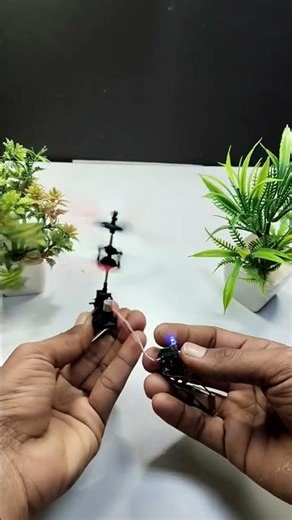 Four-Blade Mini Helicopter Using Compact DC Motor 🚁 | DIY Science Project | #Shorts #shortsfeed