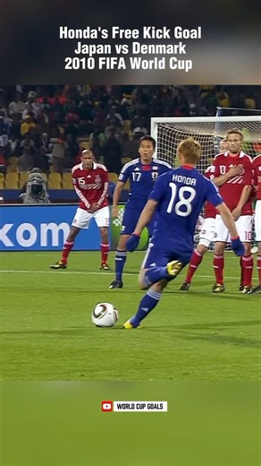 Keisuke Honda Free Kick Goal 16' | Denmark v Japan | 2010 FIFA World Cup South Africa