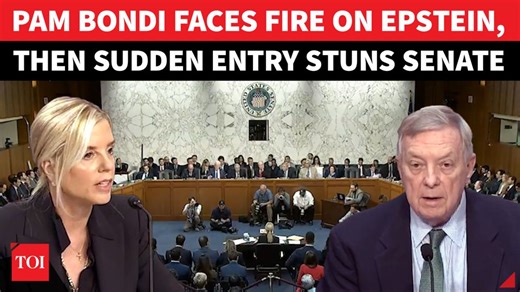 At a heated US Senate Judiciary Committee hearing, Sen. #DickDurbin (D-IL) aggressively grilled Attorney General #PamBondi over missing #Epstein logs, sparking intense exchanges. The tension skyrocketed when Sen. Marsha Blackburn suddenly interrupted, sharply calling out Durbin’s line of questioning. The fiery confrontation between Durbin and Bondi, coupled with Blackburn’s bold interjection, turned the hearing into a dramatic showdown, highlighting the deep divisions and high stakes surrounding