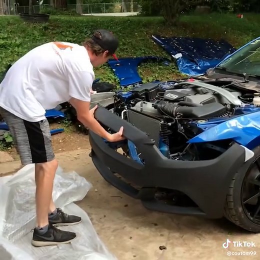 Rebuilding a Wrecked Mustang GT #car #mustang | mustang