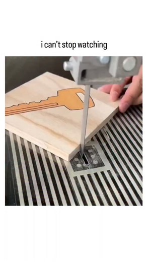 universee_decode on Instagram: "The video depicts a precise bandsaw cut tracing a wooden key outline, creating a hypnotic ASMR effect that draws repeated views, aligning with the post's caption "i can’t stop watching." Posted October 6, 2025, it quotes a call for unique videos and has garnered 2.2 million views, 1,000 likes, and 192 replies, many expressing frustration over the ending reveal as an ad for Hyperdrop.com offering free phone cases. The mixed reactions underscore a common social medi