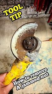 Top tool repair tip, How to remove a stubborn blade nut and a angle grinder. #tip #hack #toolrepair #tooltip #toolmaintenance #toolcare #care #fix #powertool #grinder | Deandohertygreaser