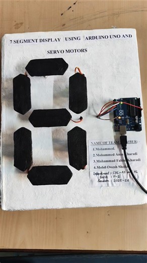 Seven Segment Counter using Servo & Arduino #shorts #ytshorts #youtubeshorts #viral #trending