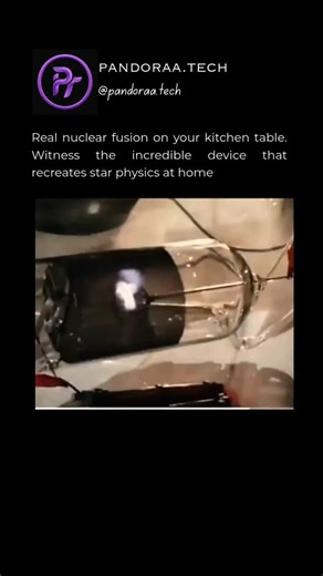 Pandoraa Tech on Instagram: "HEADLINE: Desktop fusion: Recreating the Sun in a sphere. ⚡️🌌 THE UPDATE: The Farnsworth fusor is one of the most mind-blowing devices you can build at home. It actually achieves real nuclear fusion—the same process that powers the Sun and stars—all within a basketball-sized metal sphere sitting on a tabletop! THE TECH: Tabletop Fusion: This compact reactor proves that you don't need a billion-dollar laboratory to recreate the extreme physics of a star. High-Speed C