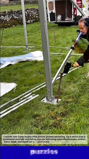Satisfying Tent Frame Installation 😱 Perfect Post Alignment Process