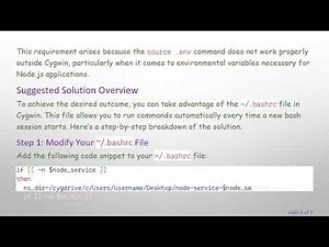Creating a Script to Open Cygwin Terminals and Run Commands on Windows
