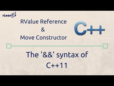 RValue Reference and Move Constructor in C++ : Available C++11 Onwards