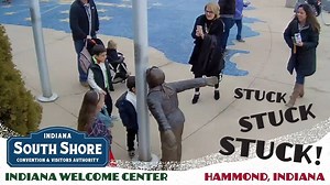 Busy Sunday for Flick outside the Indiana Welcome Center. Can you find yourself?! | "A CHRISTMAS STORY" Comes Home