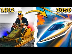 🚄 USA Trains Evolution (1812–2050) | From Uncle Sam Cart to Hyperloop Future 🇺🇸