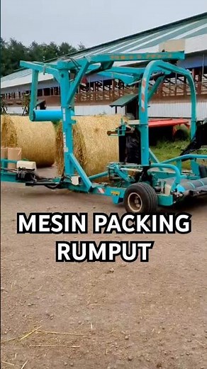 Alat canggih untuk packing rumput kering pakan ternak sapi di jepang #mesinpacking #alat packing