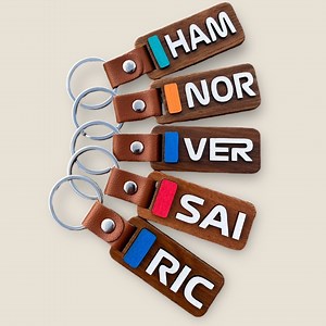 Personalized Wooden F1 Driver Keychain & Box Set: Racing Fan Gift - Etsy
