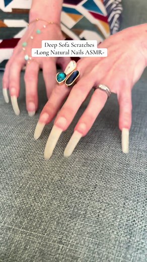 Deep Sofa Scratches with Long Natural Nails ASMR