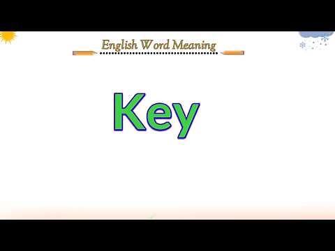 key meaning in english | key definition | define key