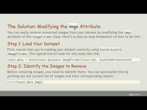 Efficiently Remove Samples from a PyTorch Dataset Object