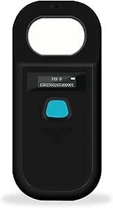 Smoostart Pet Microchip Scanner, ISO11784/ISO11785/FDX-B/ID64/EMID Data Storage Microchip Reader for Animal/Pet/Dog/Cat/Pig (Black)