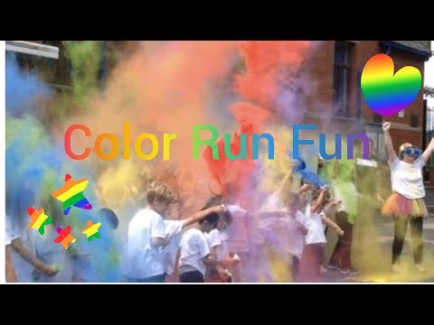 Kids colour run fun