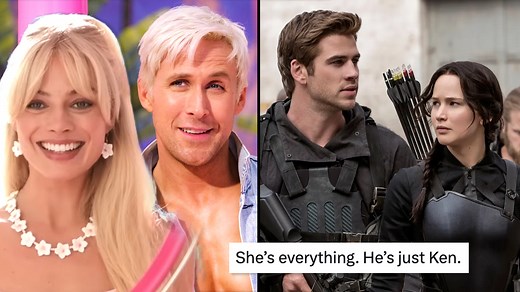 Barbie's "She's everything, he's just Ken" meme is going viral thanks to the movie's tagline