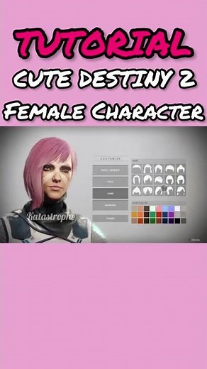 HOW TO MAKE A CUTE DESTINY 2 HUMAN FEMALE | Destiny 2 | Katastrophe | #shorts