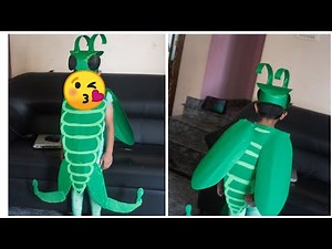 how to make grass hopper dress | fancy dress ideas | insect dress diy