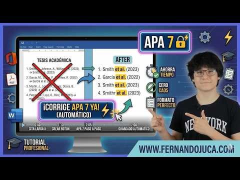 Corregir citas APA 7 de tres o más autores en Word con un clic