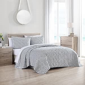 Stone Cottage - King Quilt Set, Reversible Cotton Bedding with Matching Shams, Ideal Bedding Set (Willow Way Indigo, King)