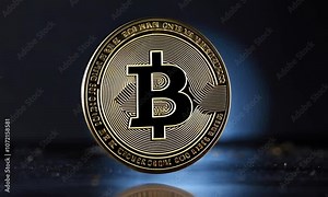 Flipping Bitcoin turning mid air symbolizing fluctuation of crypto market