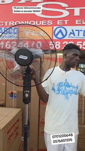 🌬️ 🔥 Nouveau Ventilateur 18’’ Avec Télécommande – Puissant & Économique ! 🔥 Marre de la chaleur ? Voici la solution simple et efficace pour garder votre maison toujours fraîche ! ➡️ Ventilateur 18 pouces ➡️ Télécommande incluse (plus besoin de se lever !) ➡️ Plusieurs vitesses réglables ➡️ Rotation automatique pour couvrir toute la pièce ➡️ Silencieux et économique 💥 Prix spécial : 18 000 F seulement ! Disponible maintenant – qualité garantie, livraison rapide ! 👉 Idéal pour la chambre, le 