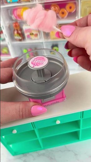 MiniVerse Make it Mini Cotton Candy Machine Miniature Kitchen Cooking Satisfying Video ASMR! #shorts