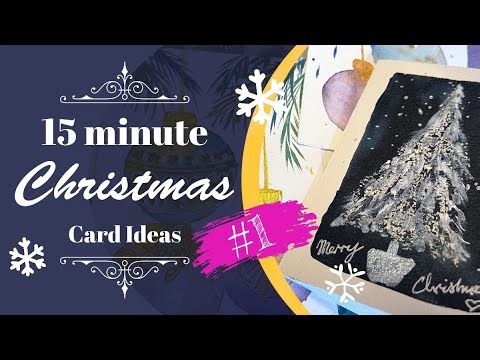 Easy fun 15 minute Watercolor Christmas cards for everyone! Paint a card a day with me this month!