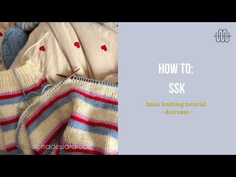 How to ssk (slip, slip, knit) - left leaning decrease - Basic knitting Tutorial