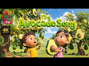 🥑 The Avocado Song for Kids | Fun Fruit Song | Nursery Rhyme | Fruity Tunes TV - 4K