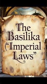 The Basilika (Imperial Law) - Case Study #history #code #codification #legislation #legal #doctrine