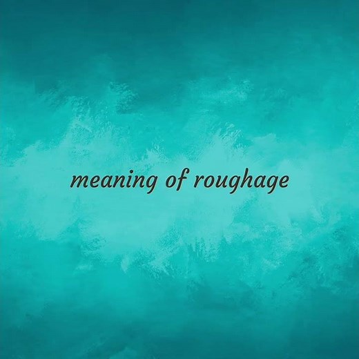 Roughage | meaning of Roughage