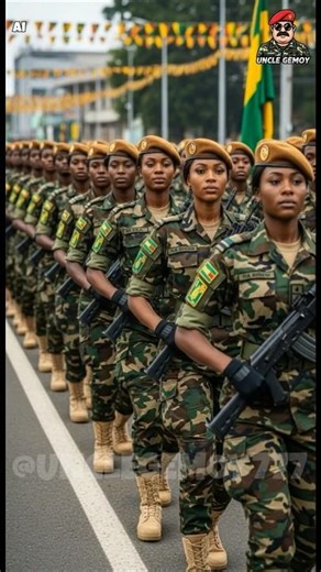 Togolese Excellence: Striking Female Military Personnel on Grand Parade!