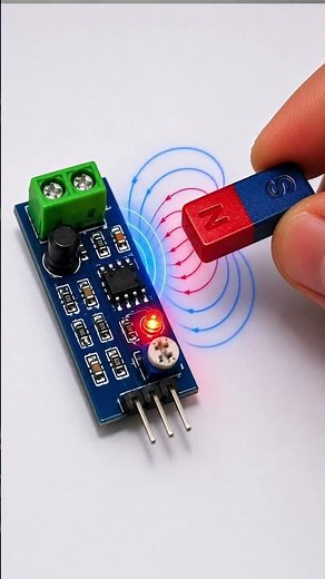 Hall Effect Sensor Module Explained ⚡ #diyproject