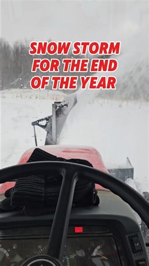 Huge snow storm #snow #snowblower #tractor