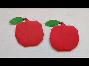 Origami Apple Easy Make instructions | How to make paper origami fruit easy