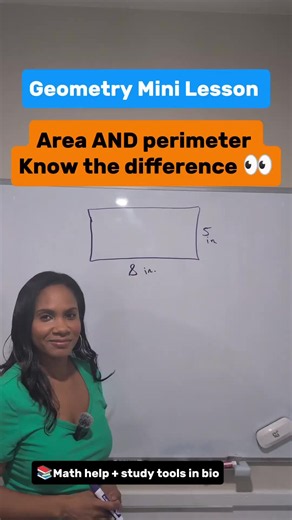 Area and perimeter examples for Geometry problems
