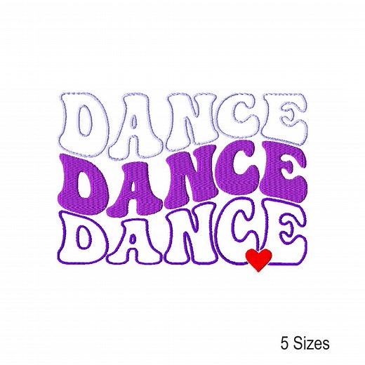Dance Machine Embroidery Design: Dance Mode Instant Download (5 Sizes). - Etsy