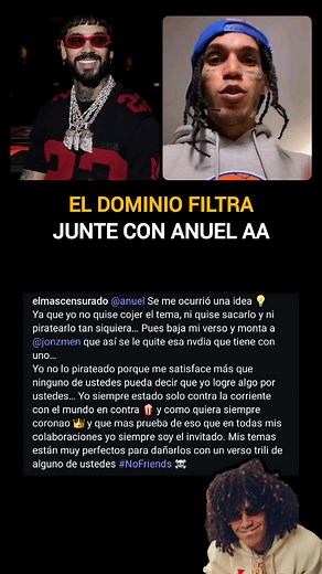 #ElDominio Filtra Tema con #AnuelAA Titulado #Aleluya Además Llama Envidioso A #JonZ 👁 ¿Quetal Suena Sinceramente? #Comenta Play▶️ https://youtu.be/VQSuBWtIyak | Imperio Del Reggaeton y Trap
