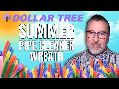 Summer Pipe Cleaner Wreath - Wreath DIY - Easy DIY - #wreath ‪@DavesWreaths‬