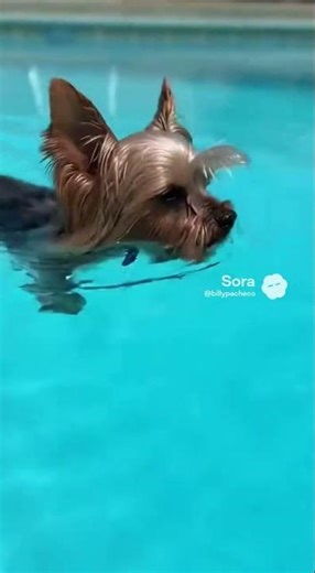 This Yorkie Swims Better Than Most Humans 🐶💦 #puppy